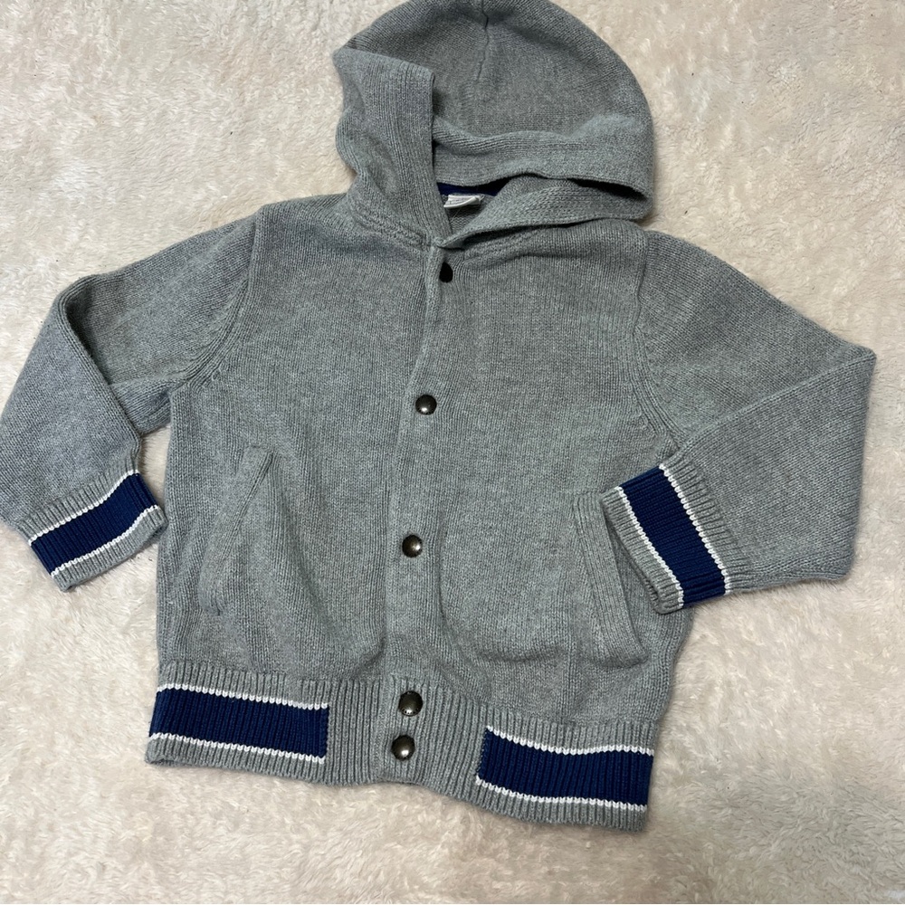 4T GAP Kids Gray Hooded Cardigan